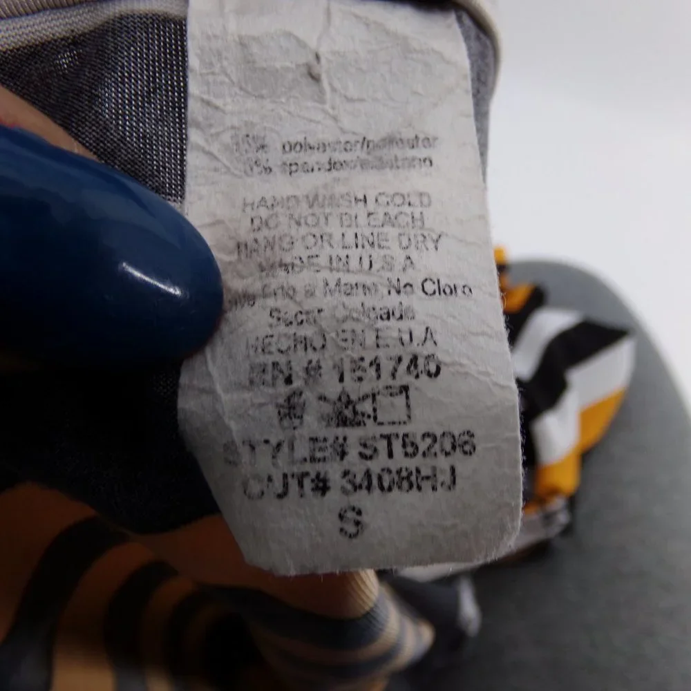 kimcine curve Women's Crop top stripe with a twist size SM orange and black - Picture 6 of 9